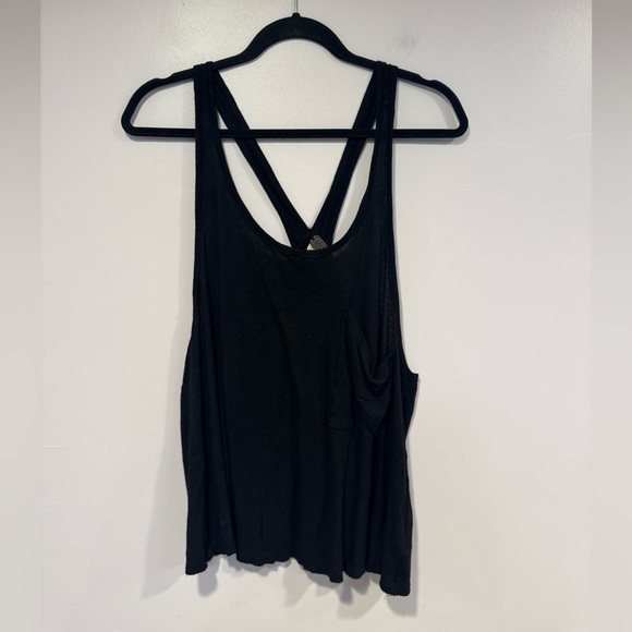 We The Free Tops - Black We the Free oversized pocket ribbed tank
